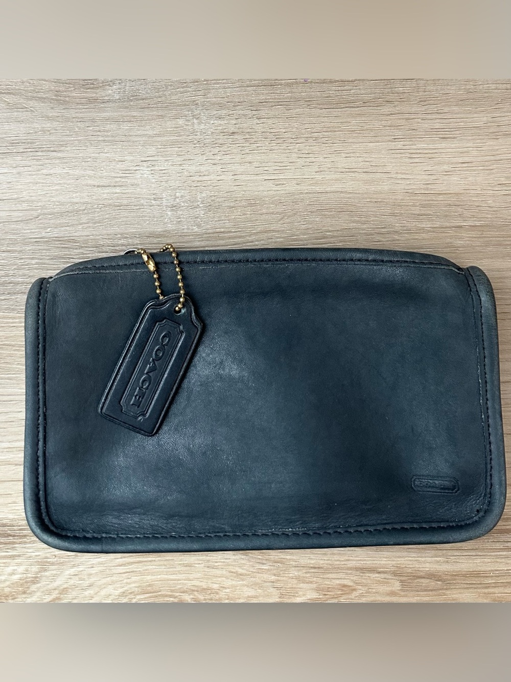 Vintage Coach Chunky Case Cosmetic Pouch With Hangtag Black